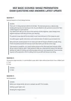 Msf Basic Ecourse&colon; Range Preparation&NewLine;Exam Questions And Answers Latest Update