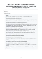 Msf Basic Ecourse Range Preparation&NewLine;Questions And Answers Solved Correctly&NewLine;Latest Update Graded A&plus;&NewLine;