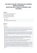 Msf Basic Ecourse&colon; Strategies For Common&NewLine;Riding Situations&NewLine;Questions With Complete Answers &lpar;100&percnt;&NewLine;Accurate&rpar;