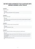 Msf Brc Rider Handbook Study Questions With&NewLine;Verified Answers Latest Update&NewLine;