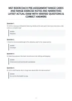 Msf Ridercoach Pre-Assignment Range Cards&NewLine;And Range Exercise Notes And Narratives&NewLine;Latest Actual Exam With Verified Questions &&NewLine;Correct Answers