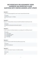 Msf Ridercoach Pre-Assignment&colon; Rider&NewLine;Handbook And Ridercoach Guide&NewLine;Questions With Verified Answers Latest Update