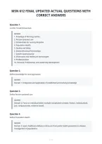 Msn 612 Final Updated Actual Questions With&NewLine;Correct Answers