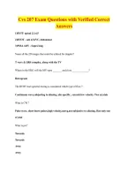 Cvs 207 Exam Questions with Verified Correct &NewLine;Answers 