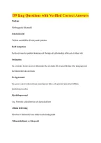 D9 l&aring;ng Questions with Verified Correct Answers 