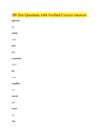 D9 Test Questions with Verified Correct Answers