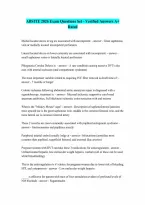 ABSITE 2026 Exam Questions Set - Verified Answers A&plus; Rated