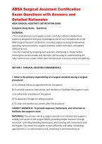 ABSA Surgical Assistant Certification Exam Questions with Answers and Detailed Rationales