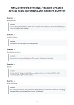 Nasm Certified Personal Trainer Updated&NewLine;Actual Exam Questions And Correct Answers