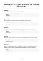 Nasm Pes Practice Exam Questions And Answers&NewLine;Latest Update&NewLine;