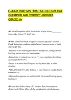 Florida Pump Ops Practice Test 2026 Full&NewLine;Questions And Correct Answers&NewLine;Graded A&plus;