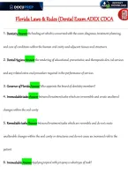 Florida Laws and Rules Dental Exam Study Guide 2025&sol;2026 &vert; ADEX CDCA Exam Questions & Answers &vert; Updated Review