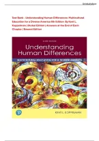 Test Bank - Understanding Human Differences&colon; Multicultural Education for a Diverse America 6th Edition  By Kent L&period; Koppelman &vert; Global Edition &vert; Answers at the End of Each Chapter &vert; Rated A&plus; &vert; Newest Edition