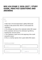 Nsg 434 Exam 2 2026&ndash;2027 &vert; Study Guide&comma; Practice Questions And Answers