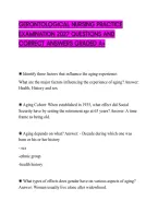 Gerontological Nursing Practice&NewLine;Examination 2027 Questions And&NewLine;Correct Answers Graded A&plus;