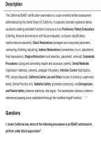 California Registered Dental Assistant in Extended Functions &lpar;RDAEF&rpar; Certification Exam QUESTIONS WITH DETAILED SOLUTIONS AND RATIONALES&period;pdf&NewLine;&NewLine;