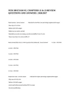 Nur 280 Exam &num;3 &vert; Chapters 21 & 23 Review Questions And Answers &vert; 2026&sol;2027