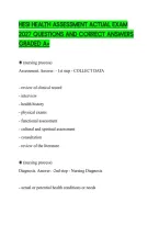 Hesi Health Assessment Actual Exam&NewLine;2027 Questions And Correct Answers&NewLine;Graded A&plus;