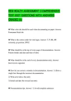 Hesi Health Assessment Comprehensive&NewLine;Test 2027 Questions With Answers&NewLine;Graded A&plus;
