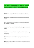 Hesi Health Assessment Final Paper 2027&NewLine;Questions With Solutions Graded A&plus;