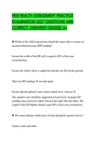 Hesi Health Assessment Practice&NewLine;Examination 2027 Questions And&NewLine;Correct Answers Graded A&plus;