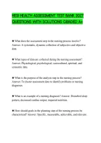 Hesi Health Assessment Test Bank 2027&NewLine;Questions With Solutions Graded A&plus;