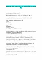 Exam One Study Material NUR 256 - Verified Correct Answer Key
