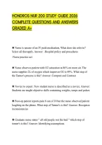 Hondros Nur 200 Study Guide 2026&NewLine;Complete Questions And Answers&NewLine;Graded A&plus;