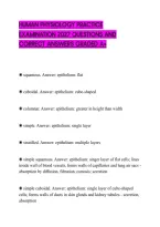 Human Physiology Practice&NewLine;Examination 2027 Questions And&NewLine;Correct Answers Graded A&plus;