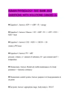 Human Physiology Test Bank 2027&NewLine;Questions With Solutions Graded A&plus;