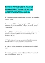 Intro To Apprenticeship Practice&NewLine;Examination 2026 Questions And&NewLine;Correct Answers Graded A&plus;