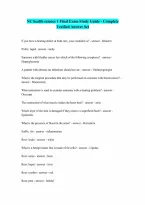 NC health science 1 Final Exam Study Guide - Complete Verified Answer Set