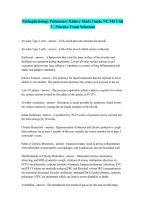 Pathophysiology Pulmonary Kidney Study Guide NU 545 Unit 5 - Practice Exam Solutions