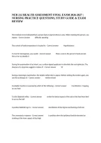 Nur 212 Health Assessment Final Exam 2026-2027 &vert; Nursing Practice Questions&comma; Study Guide & Exam Review