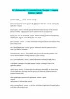 NJ Life Insurance Examination Study Material - Complete Solutions Updated