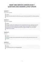 Mgmt 3000 Simoon Cannon Exam 1&NewLine;Questions And Answers Latest Update