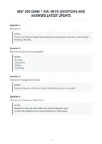 Mgt 300 Exam 1 Asu Neck Questions And&NewLine;Answers Latest Update&NewLine;