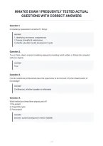 Mha705 Exam 1 Frequently Tested Actual&NewLine;Questions With Correct Answers