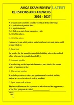 Amca Exam Review &NewLine;Questions And Answers &NewLine;2026 - 2027