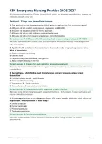CEN Emergency Nursing Practice 2026&sol;2027 &vert; Triage&comma; Trauma & Sepsis &vert; 40 Questions&comma; Answers & Rationales