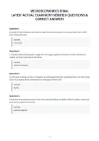 Microeconomics Final&NewLine;Latest Actual Exam With Verified Questions &&NewLine;Correct Answers&NewLine;