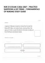 Nur 212 Exam 5 2026&ndash;2027 &vert; Practice Questions & Key Terms &vert; Fundamentals Of Nursing Study Guide