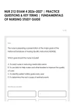 Nur 212 Exam 4 2026&ndash;2027 &vert; Practice Questions & Key Terms &vert; Fundamentals Of Nursing Study Guide