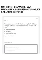 Nur 212 Unit 2 Exam 2026&ndash;2027 &vert; Fundamentals Of Nursing Study Guide & Practice Questions