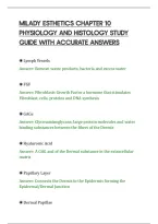Milady Esthetics Chapter 10&NewLine;Physiology And Histology Study&NewLine;Guide With Accurate Answers