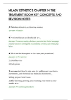 Milady Esthetics Chapter 14 The&NewLine;Treatment Room Key Concepts And&NewLine;Revision Notes