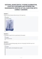 National Board Dental Hygiene Examination&comma;&NewLine;Chapter 8 Obtaining And Interpreting&NewLine;Radiographs Updated Actual Questions With&NewLine;Correct Answers&NewLine;
