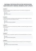 National Pesticide Applicator Certification&NewLine;Questions With Verified Answers Latest Update