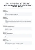 Mlpao Exam Prep Standards Of Practice&NewLine;&lpar;Regulations&rpar; Updated Actual Questions With&NewLine;Correct Answers&NewLine;