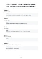 Mlpao Test Prep Lab Safety And Equipment&NewLine;Expected Questions With Verified Answers